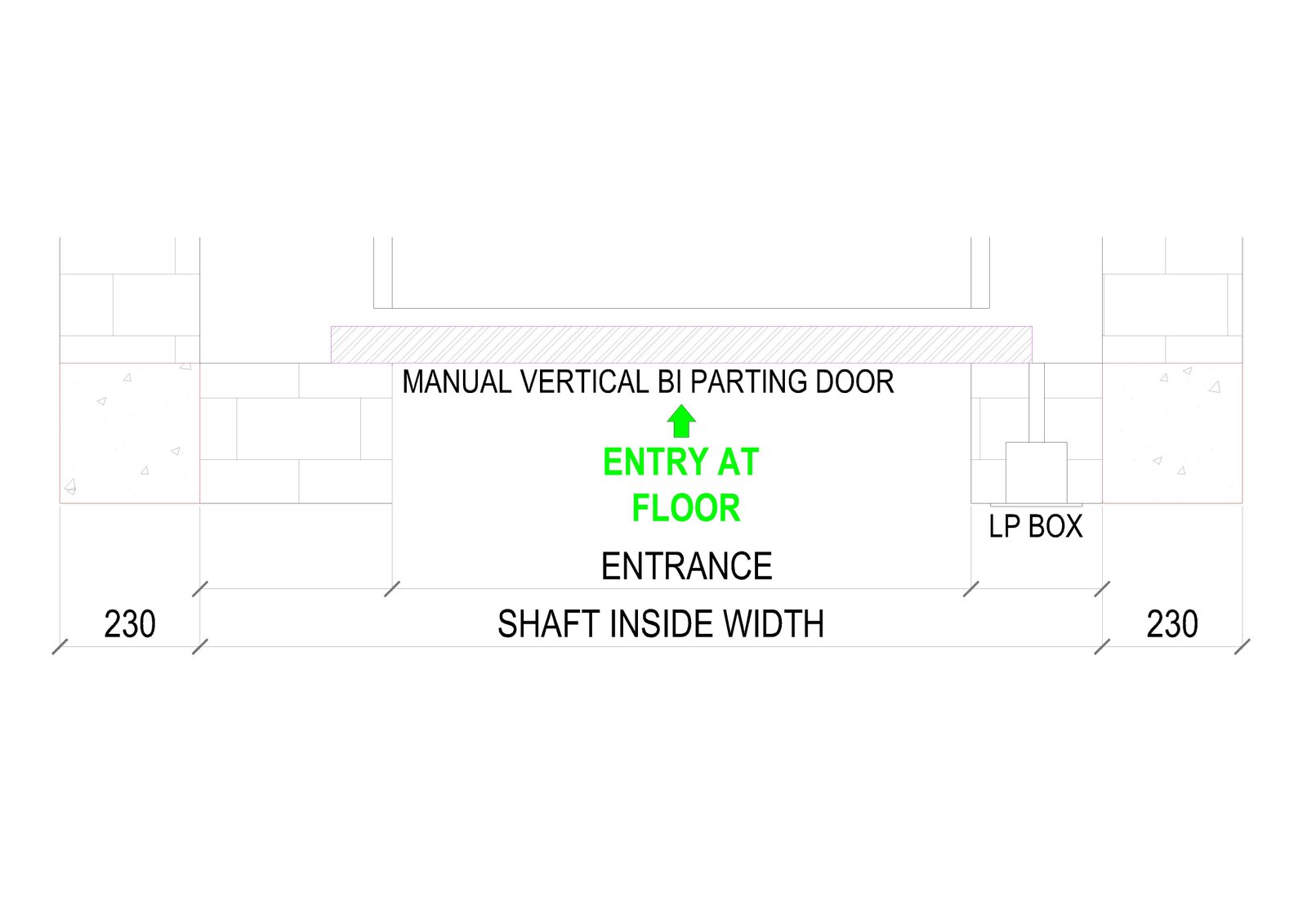 MANUAL VERTICAL BI PARTING DOOR